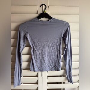 SKIMS Long Sleeve Tee in Light Lavender Gray